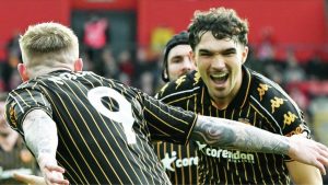 Hull City’s Kyle Joseph celebrates his goal