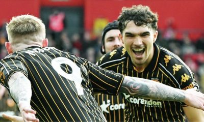 Hull City’s Kyle Joseph celebrates his goal