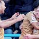 Bromley’s Ben Thompson, right, takes the plaudits in last week superb win at Gillingham