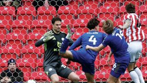 Stoke City defender Ben Wilmot nets his first goal