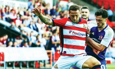 Billy Sharp in action for Doncaster Rovers against Exeter City