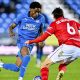 Kyrell Lisbie on the attack for Peterborough United against Barnsley