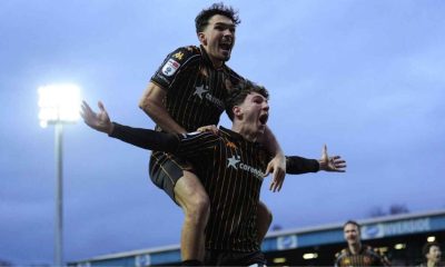 Hull City’s Lewis Koumas celebrates his winner at Blackburn Rovers