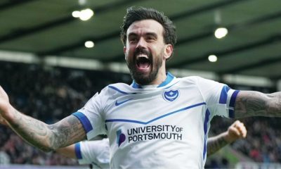 Portsmouth midfielder Marlon Pack celebrates his goal