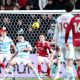 Bristol City’s Max Bird, left, scores a dramatic late equaliser in their 2-2 draw with Wrexham