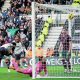 Patrick Agyemang wheels away after doubling Derby County’s lead