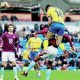 Mansfield Town’s Rhys Oates rises high to level against Burnley