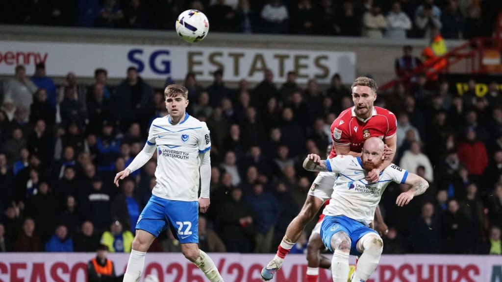 Sam Smith scored as Wrexham beat Portsmouth