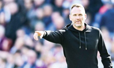 Simon Rusk on the touchline as Southampton boss against West Ham in the Premier League last season