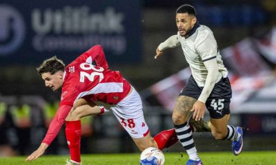 Andre Gray on the burst for Port Vale in their 1-0 extra-time victory against Bristol City in midweek