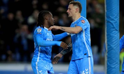 Brandon Thomas-Asante (left) scored Coventry City’s second