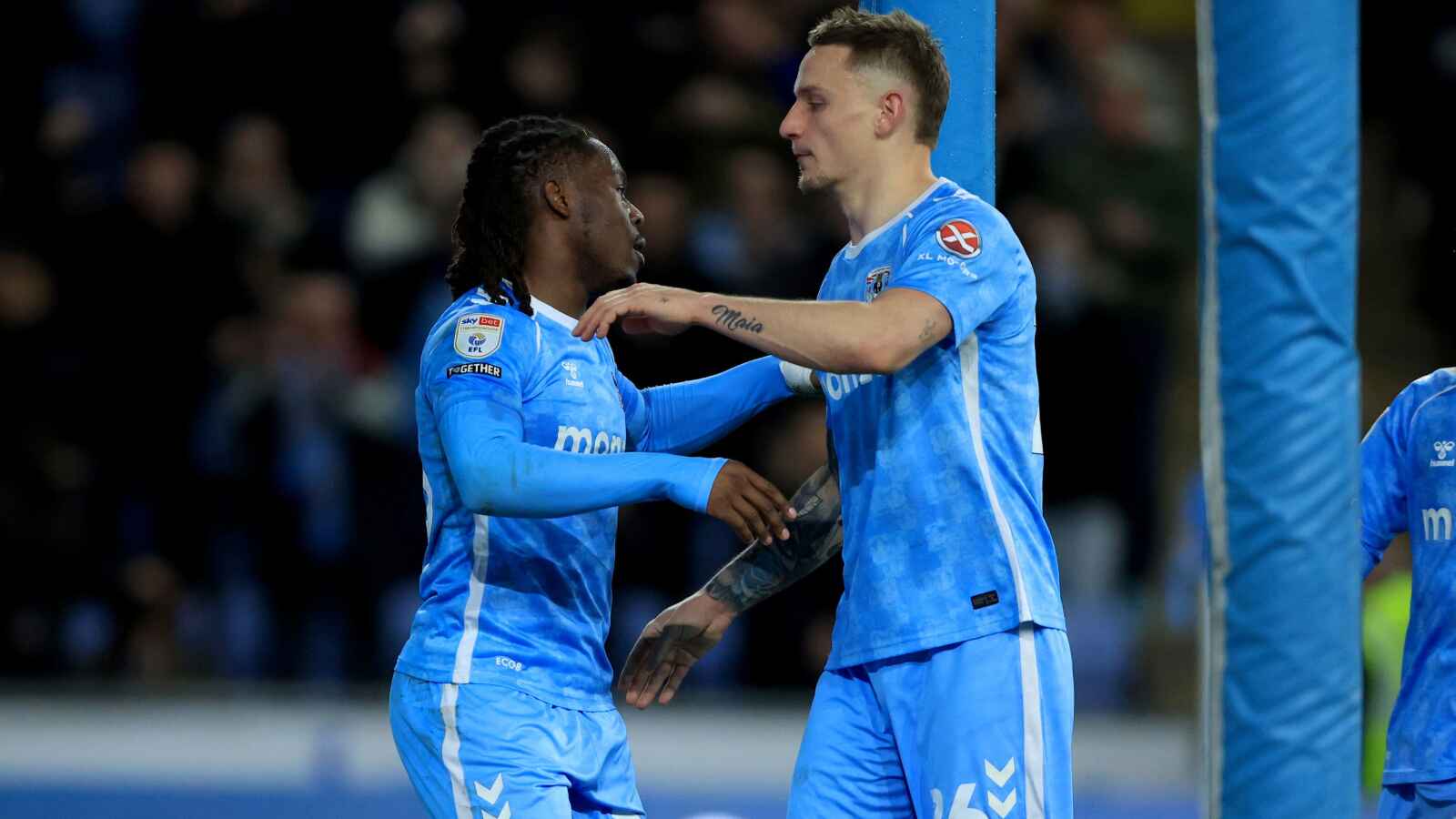 Brandon Thomas-Asante (left) scored Coventry City’s second