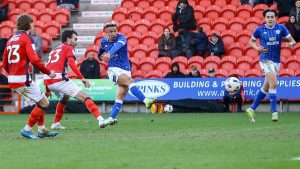 Callum Robinson fires home Cardiff City’s fourth