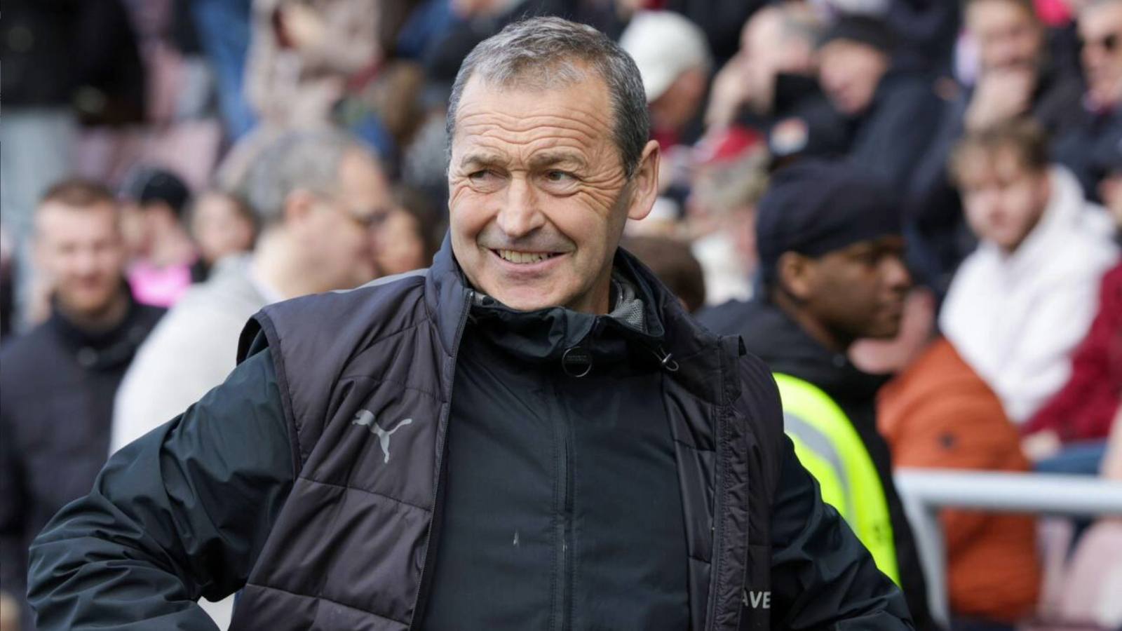 Colin Calderwood will remain in charge of Northampton Town for the rest of the season.