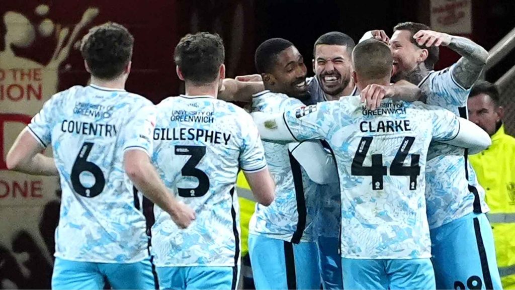 Charlton Athletic&rsquo;s Conor Coady (second right) scored the winner