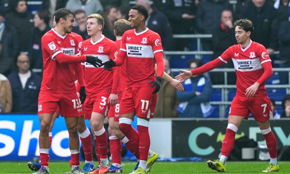 David Strelec, left, opened the scoring for Middlesbrough