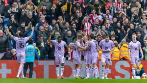 Lincoln City players and fans savour Dom Jefferies’ clincher