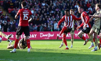 Lincoln City’s Reeco Hackett fires home to make it 3-0 to Lincoln City