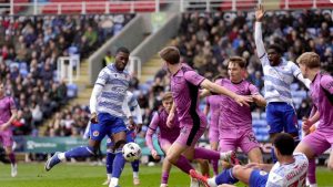 Reading’s Kelvin Ehibhatiomhan scores the third goal