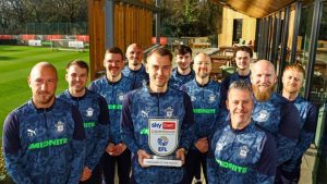 Southampton boss Tonda Eckert shows off his trophy