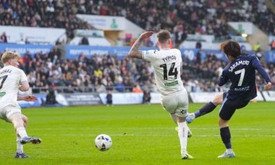 Coventry City’s Tatsuhiro Sakamoto fires home the third
