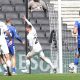 MK Dons’ Ben Wiles celebrates scoring the second