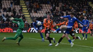 Bromley’s George Evans scores his dramatic late leveller