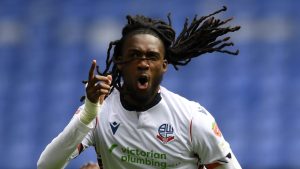 Bolton Wanderers’ Ibrahim Cissoko celebrates his dramatic late leveller