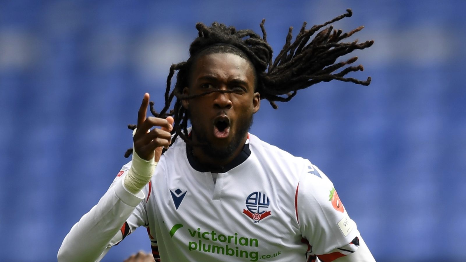 Bolton Wanderers’ Ibrahim Cissoko celebrates his dramatic late leveller