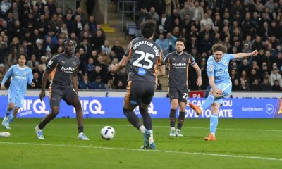 Coventry City’s Jack Rudoni rifles home his first goal