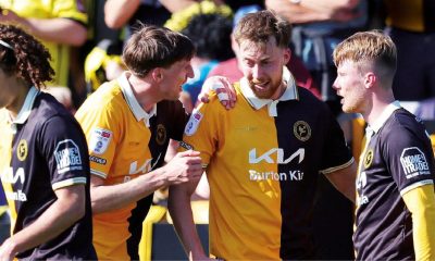 Jasper Moon is congratulated after equalising for Burton Albion