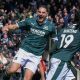 Lorent Tolaj, left, celebrates Malachi Boateng’s late leveller for Plymouth Argyle