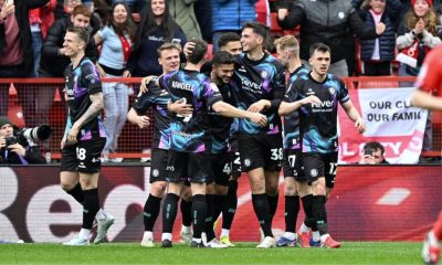 Noah Eile celebrates scoring Bristol City’s winner in boss Roy Hodgson’s first game