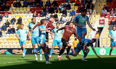 Stephen Humphrys heads in the only goal of the game to win it for Bradford City
