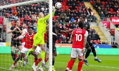 Keeper Ted Cann, seen here in action against Plymouth Argyle, wants to play his part in a Rotherham United resurgence next season