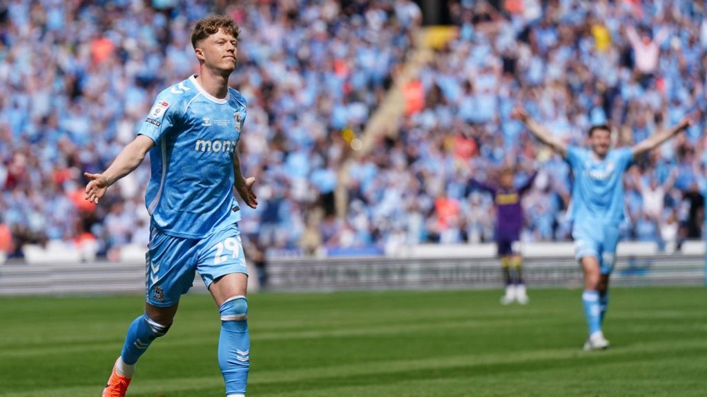 Victor Torp put Coventry City ahead for the second time against Wrexham