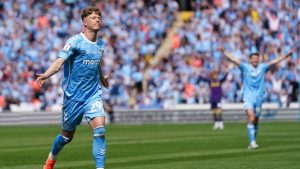 Victor Torp put Coventry City ahead for the second time against Wrexham
