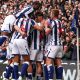 West Brom celebrate their first goal