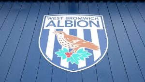 General view of the West Bromwich Albion crest at The Hawthorns