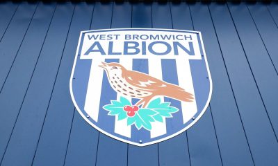 General view of the West Bromwich Albion crest at The Hawthorns