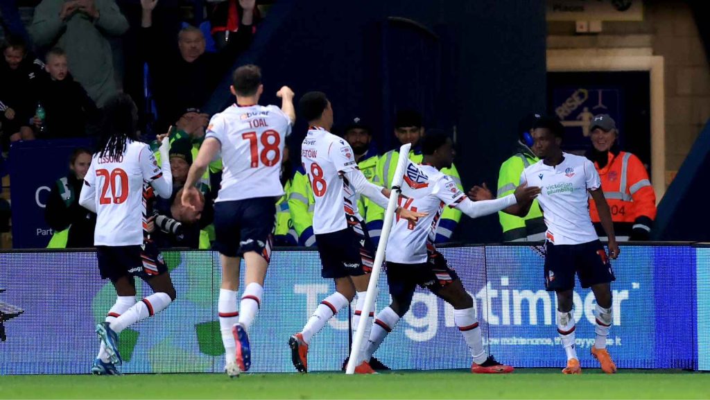 Amario Cozier-Duberry (right) celebrates with his team-mates