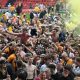 Cambridge United fans celebrate promotion to League One
