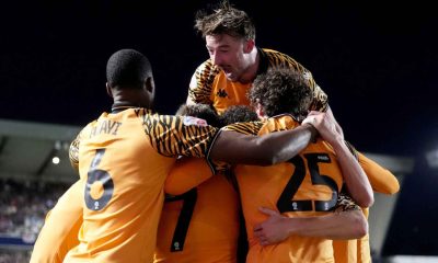 Mohamed Belloumi celebrates scoring for Hull City