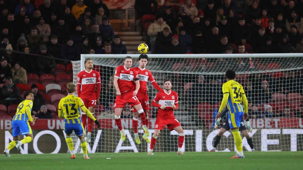 Southampton&rsquo;s Leo Scienza takes a free-kick at Middlesbrough