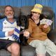 Mick and Livy Seal, plus Shrimp the Dog, celebrate their Fantasy success