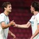 Aaron Pressley, left, celebrates scoring Walsall’s winner