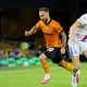 Wolves’ Adam Armstrong surges forward against Blackburn Rovers last weekend