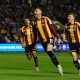 Bradford City’s Aden Baldwin celebrates his goal.