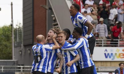 Sheffield Wednesday celebrate Callum Slattery’s opener