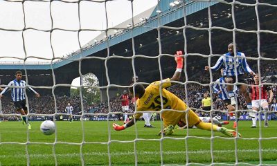 Sheffield Wednesday’s Callum Slattery scores the opening g